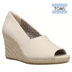 TOMS Michelle Espadrille Peep Toe Wedge